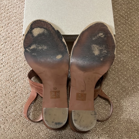 Madewell Embossed High Heel Sandals in brown size 10 - Picture 5 of 5
